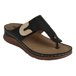 Sam Black Thong Flat Sandals