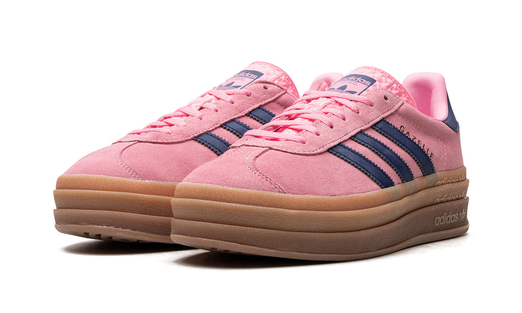 adidas Gazelle Bold Platform Sneakers - Pink & Navy with Gum Sole