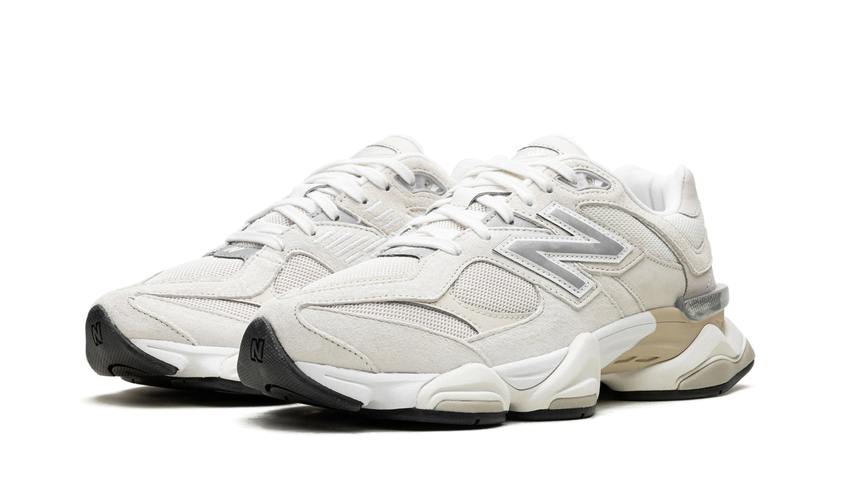 New Balance 9060 Sneakers - Off-White and Light Gray with Silver Details