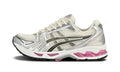 ASICS GEL-KAYANO 14 Sneakers - Cream/Silver/Black with Pink Accents