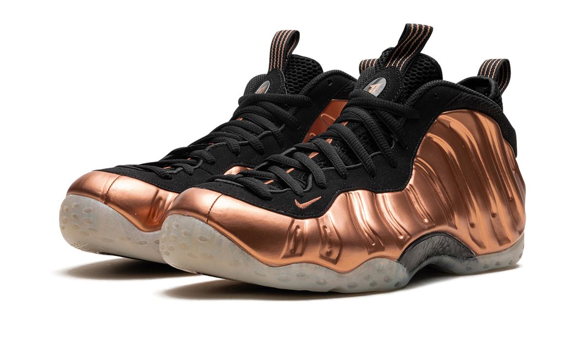 Nike Air Foamposite One Sneakers - Metallic Copper and Black with Translucent-Look Outsole