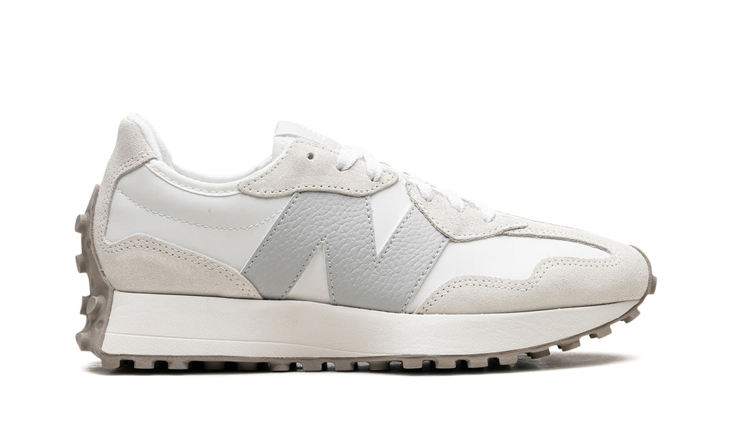 New Balance 327 Sneakers - White, Cream & Light Gray with Taupe Lug Sole