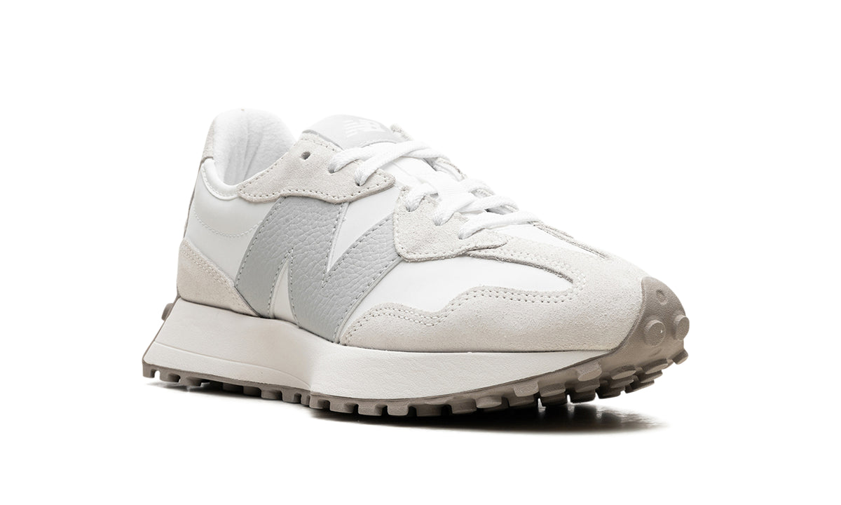 New Balance 327 Sneakers - White, Cream & Light Gray with Taupe Lug Sole