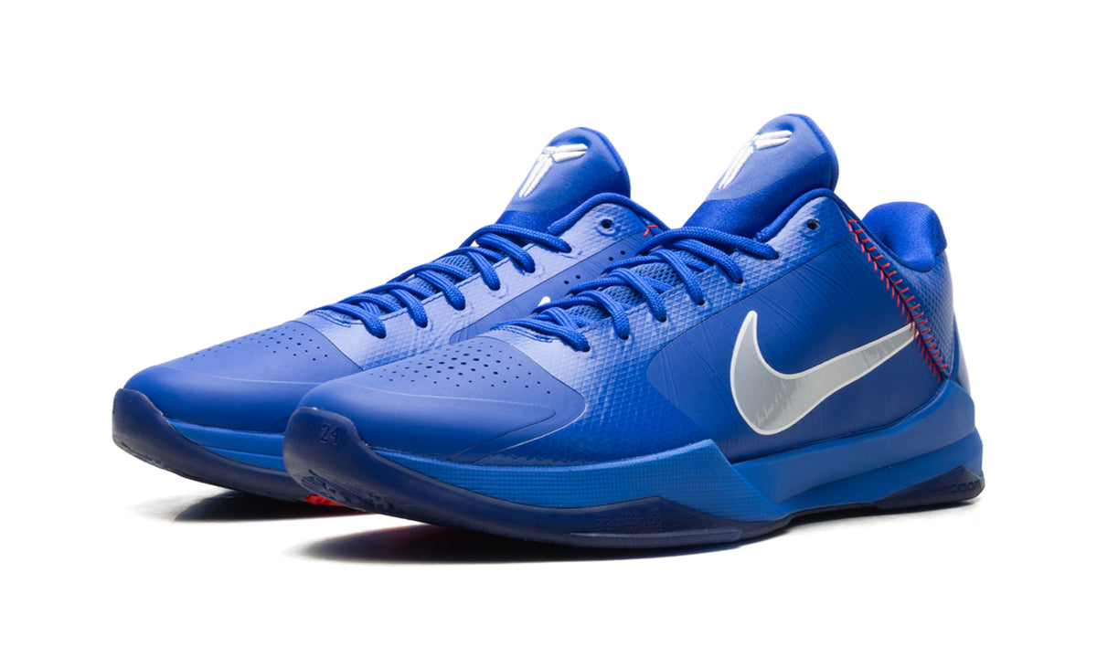 Nike Kobe 5 Protro Basketball Shoes - Royal Blue & White with Red Stitch Details