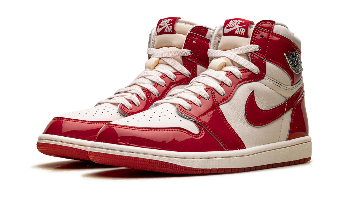 Air Jordan 1 High OG Sneakers - Glossy Red & Cream White