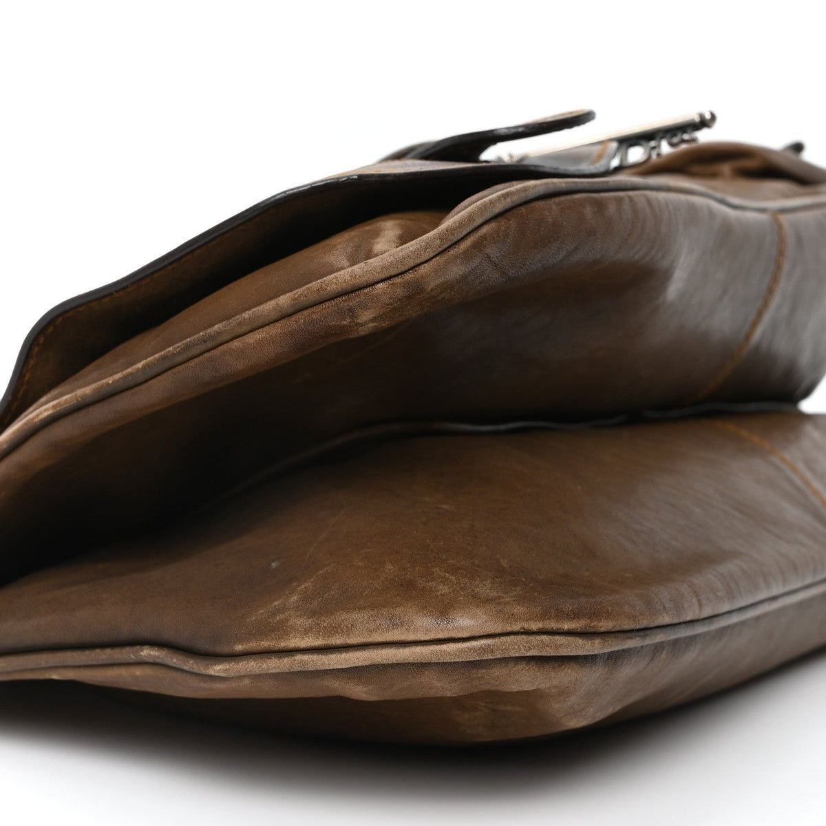 Calfskin Medium Gaucho Double Saddle Bag Brown