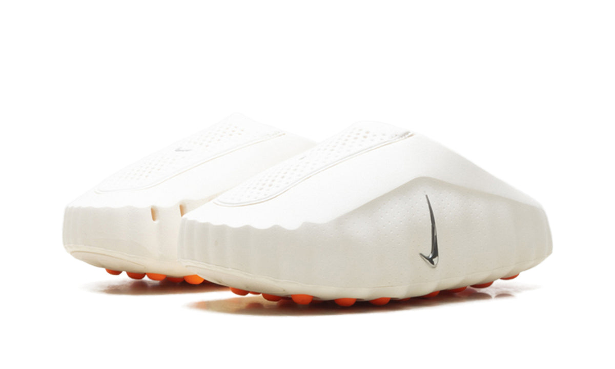 Nike Mind 001 Slip-On Mules - Off-White with Orange Outsole Nodes