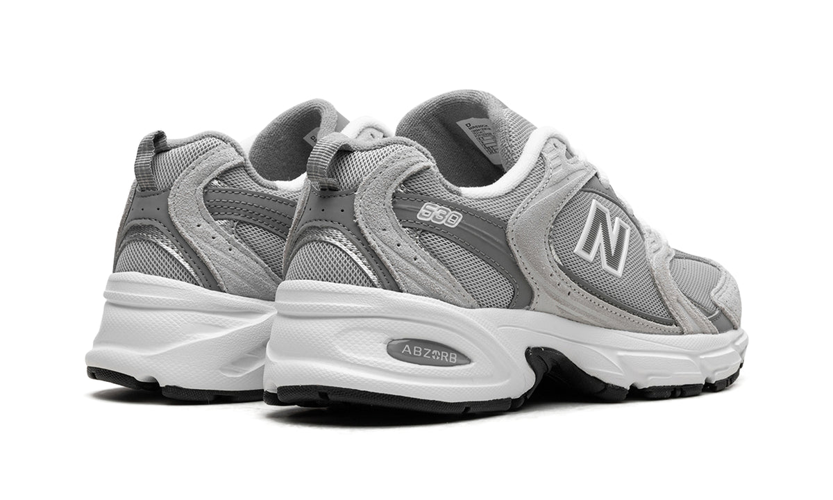New Balance 530 Sneakers - Light Gray & Dark Gray with White Midsole