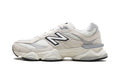 New Balance 9060 Sneakers - White, Cream & Light Gray with Black Accents