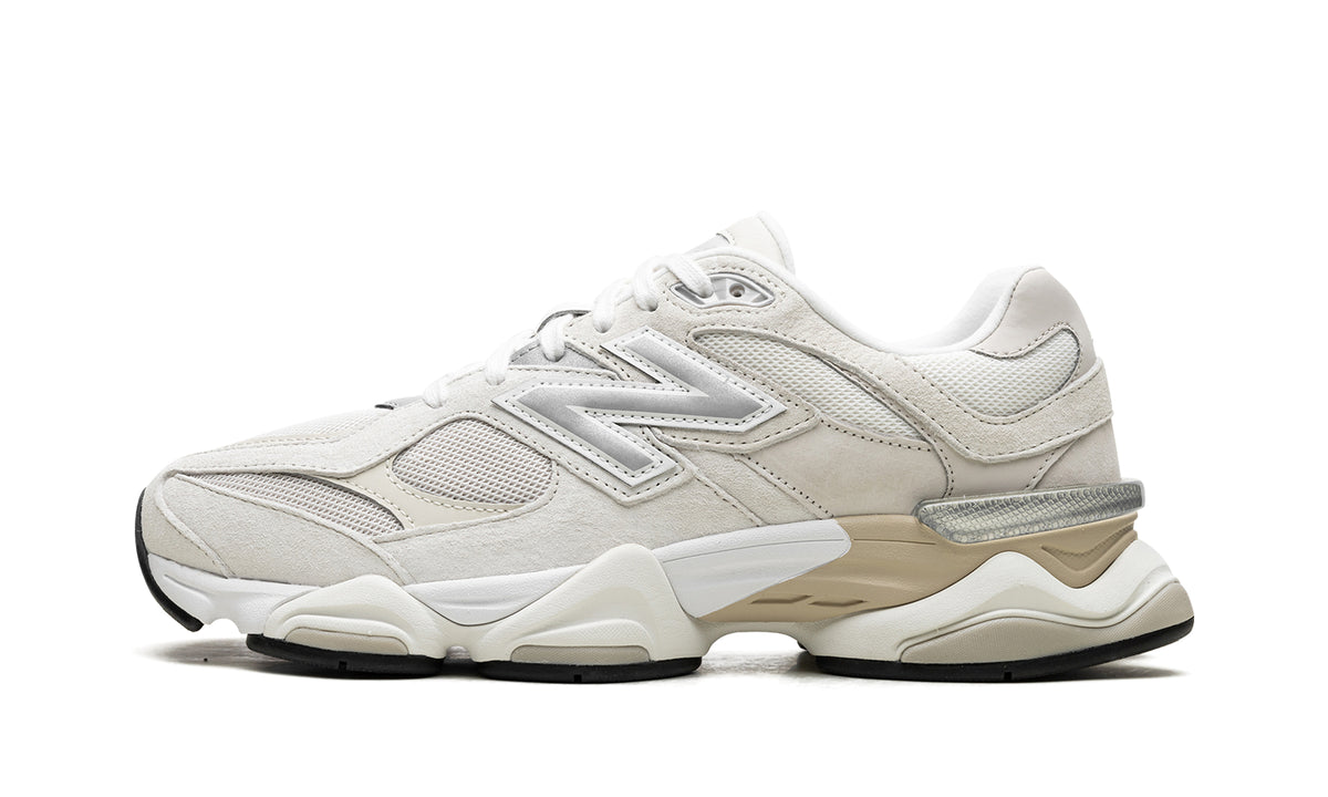 New Balance 9060 Sneakers - Off-White and Light Gray with Silver Details