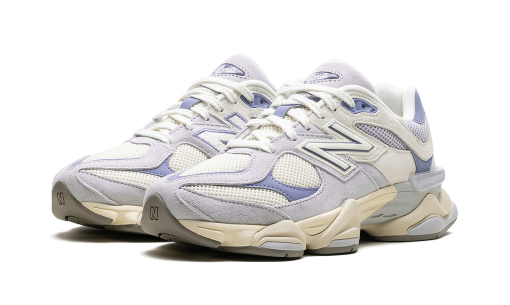 New Balance 9060 Sneakers - Light Gray, Cream & Lavender Blue