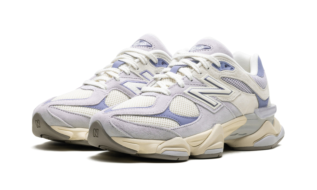 New Balance 9060 Sneakers - Light Gray, Cream & Lavender Blue