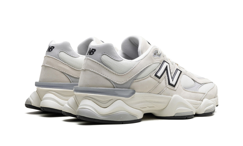 New Balance 9060 Sneakers - White, Cream & Light Gray with Black Accents