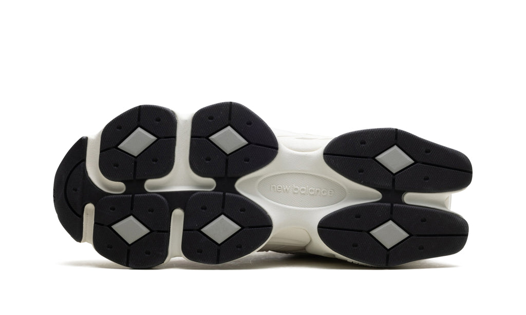 New Balance 9060 Sneakers - White, Cream & Light Gray with Black Accents