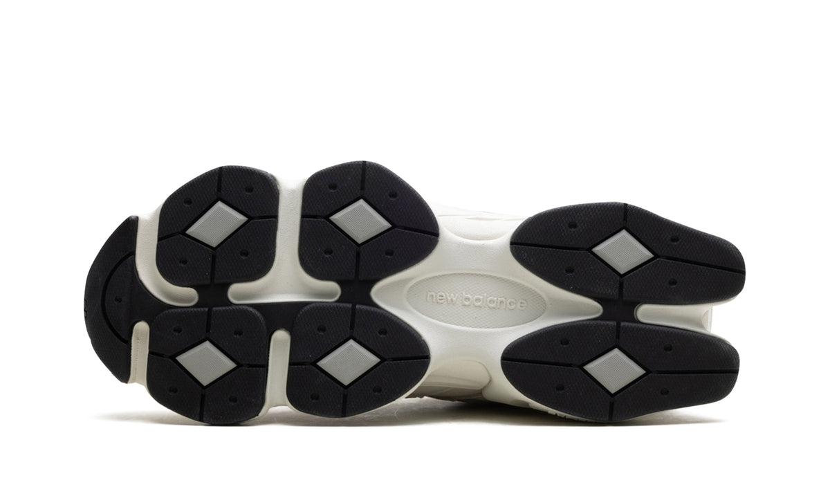 New Balance 9060 Sneakers - White, Cream & Light Gray with Black Accents