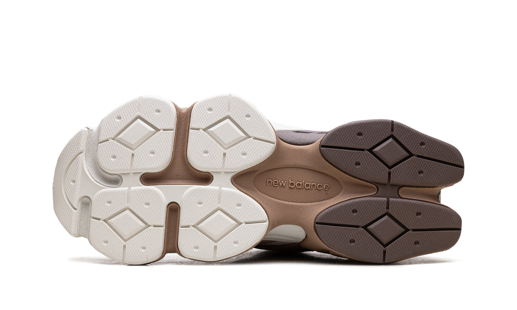 New Balance 9060 Sneakers - Taupe and Cream with Navy Accents