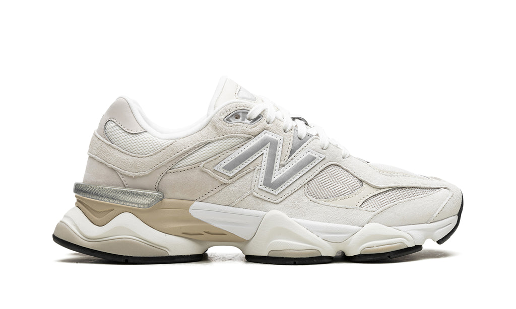 New Balance 9060 Sneakers - Off-White and Light Gray with Silver Details