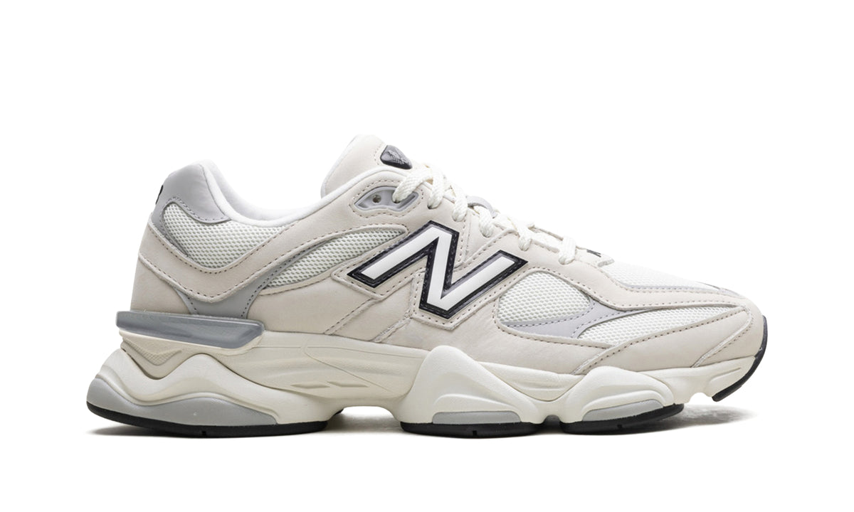 New Balance 9060 Sneakers - White, Cream & Light Gray with Black Accents