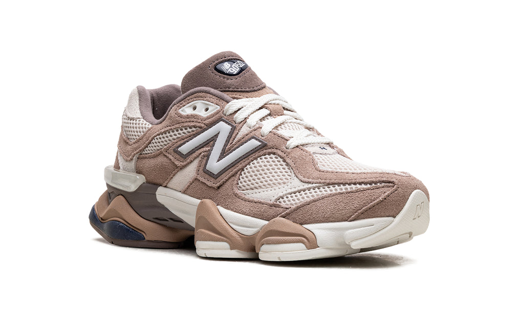 New Balance 9060 Sneakers - Taupe and Cream with Navy Accents