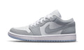 Air Jordan 1 Low Sneakers in White & Light Grey