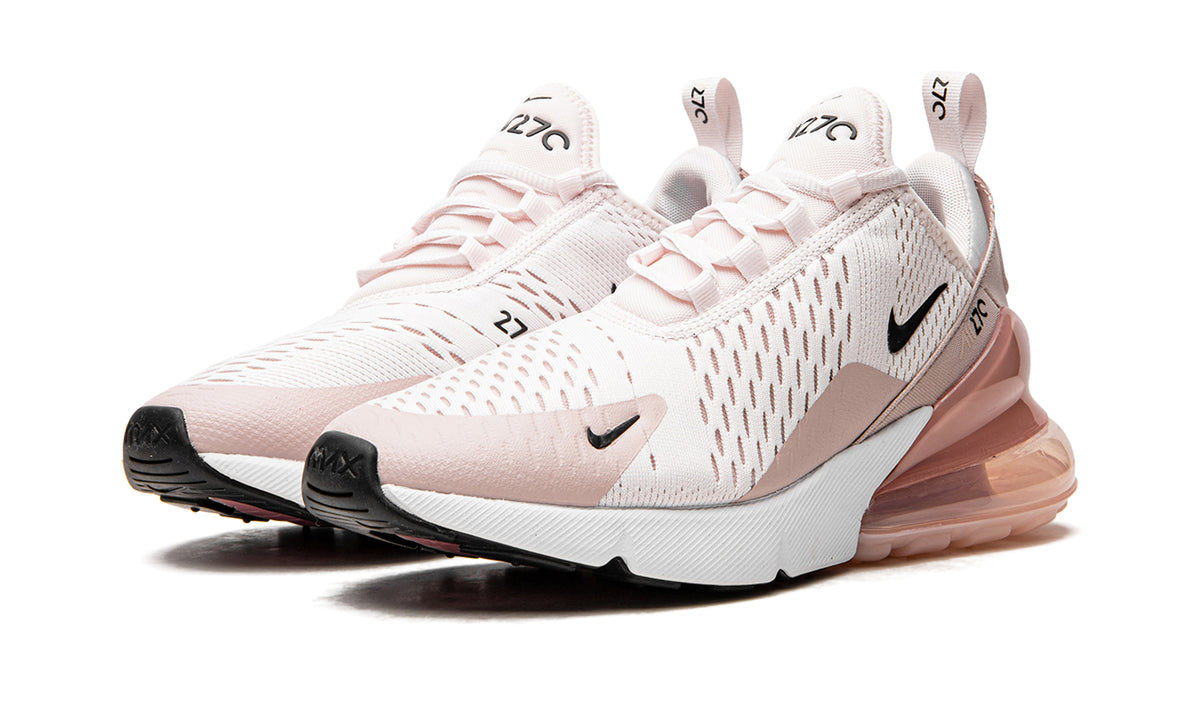 Nike Air Max 270 Sneakers - White & Blush Pink with Black Accents