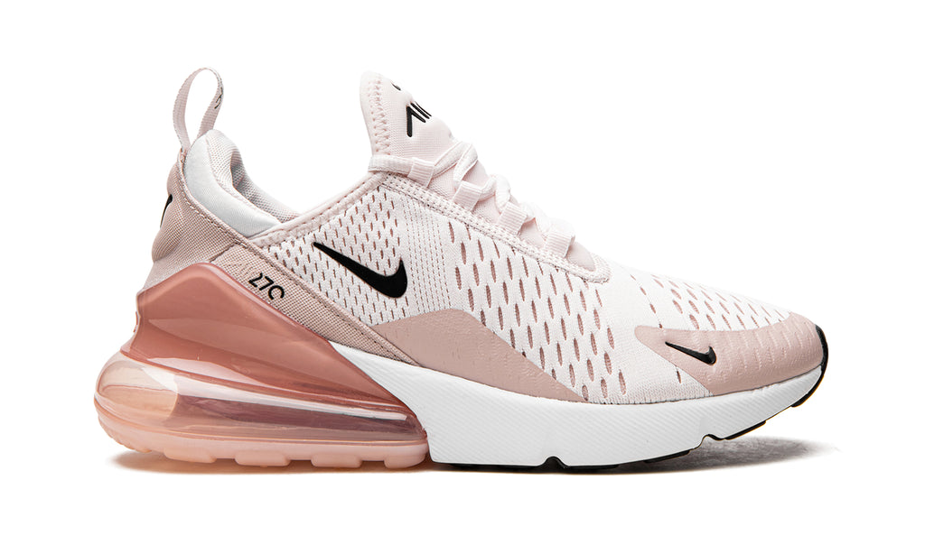 Nike Air Max 270 Sneakers - White & Blush Pink with Black Accents