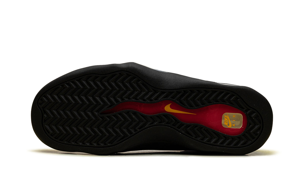 Nike Air Bakin Basketball Shoes - Black & Red with Yellow Laces