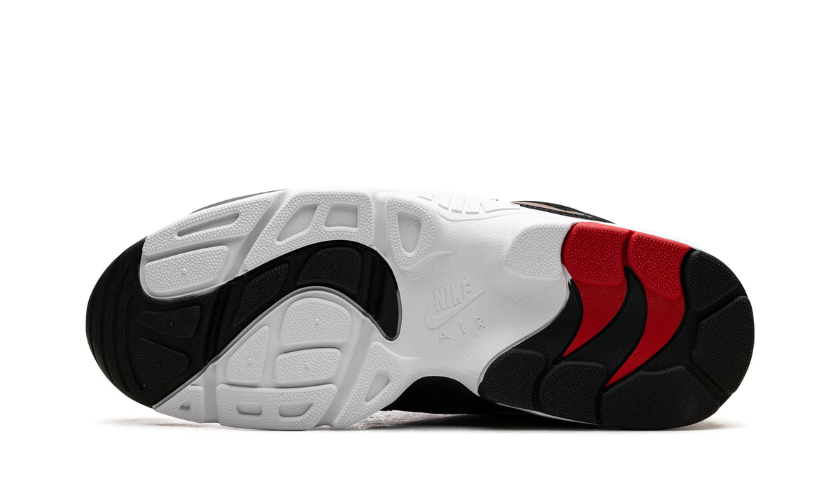 Nike Air Diamond Turf Sneakers - Black and White with Red and Gold Accents