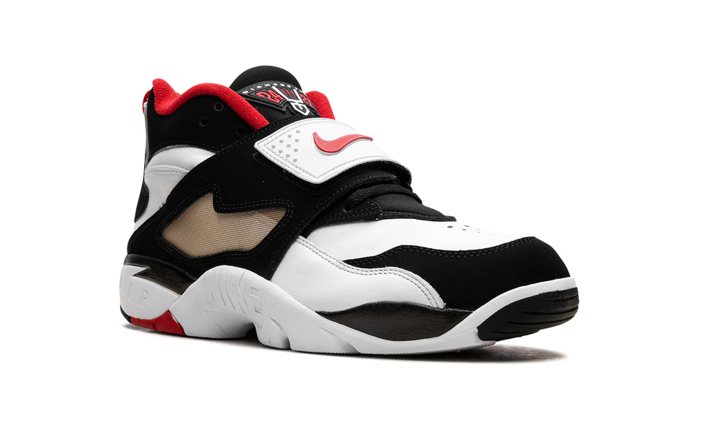 Nike Air Diamond Turf Sneakers - Black and White with Red and Gold Accents