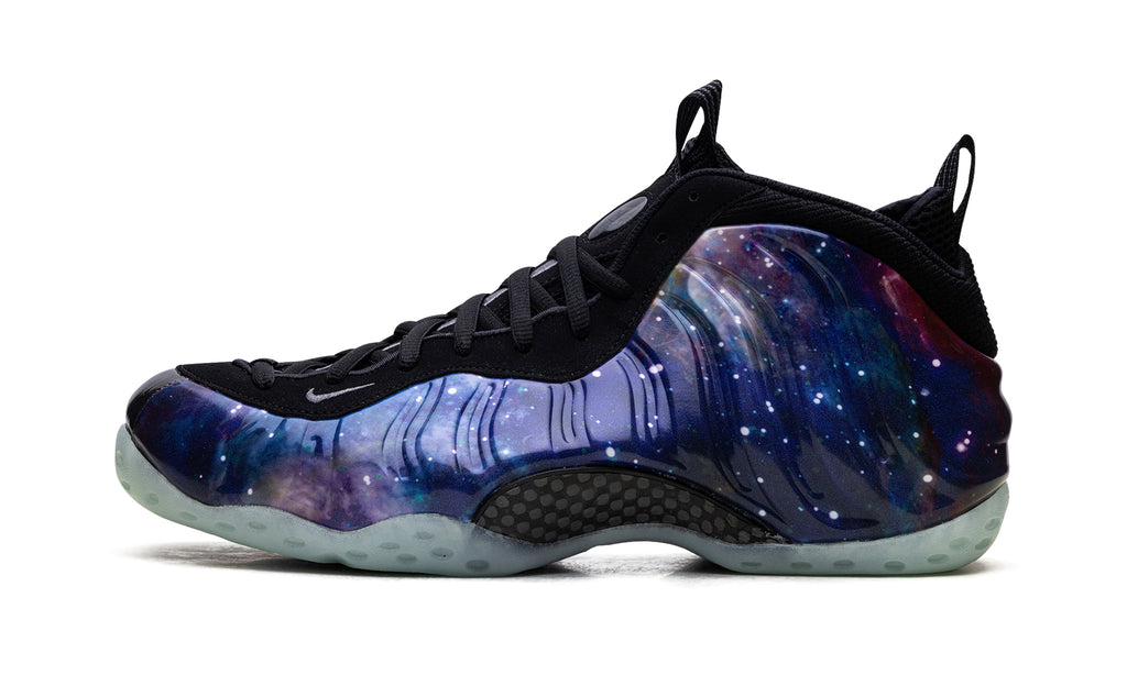 Nike Air Foamposite One Galaxy Sneakers - Blue and Purple with Black Details