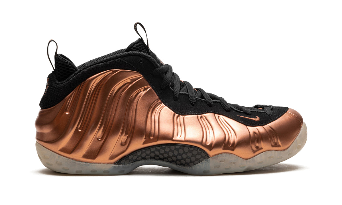 Nike Air Foamposite One Sneakers - Metallic Copper and Black with Translucent-Look Outsole