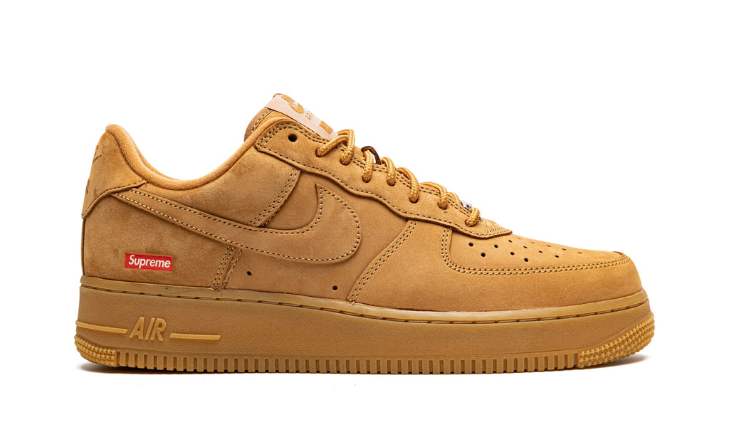 Nike Air Force 1 Low Sneakers with Supreme Logo – Wheat