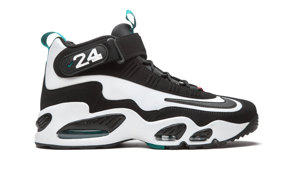Nike Air Griffey Max 1 Sneakers - Black & White with Teal Accents