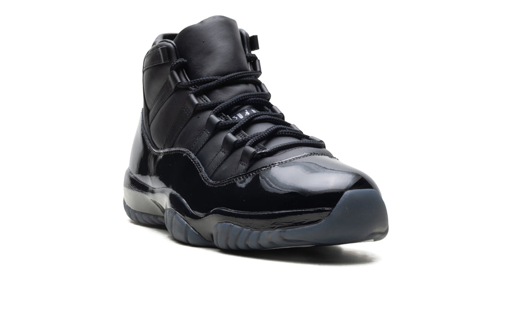 Air Jordan 11 Retro Sneakers - All Black with Glossy Mudguard and Smoky Outsole