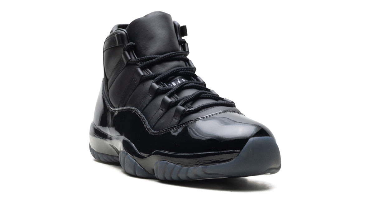 Air Jordan 11 Retro Sneakers - All Black with Glossy Mudguard and Smoky Outsole