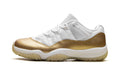 Air Jordan 11 Retro Low Sneakers - White & Metallic Gold