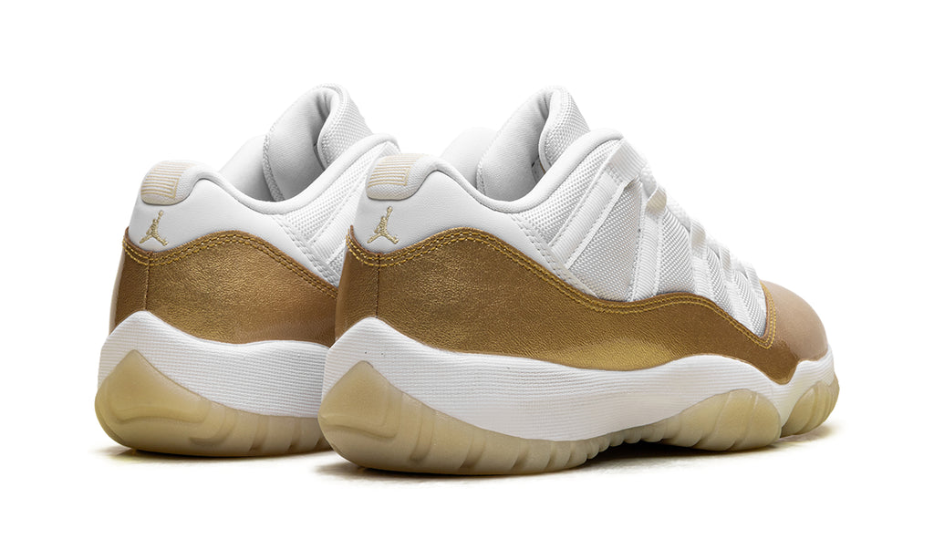Air Jordan 11 Retro Low Sneakers - White & Metallic Gold