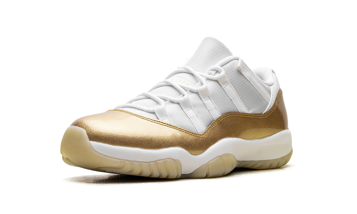 Air Jordan 11 Retro Low Sneakers - White & Metallic Gold