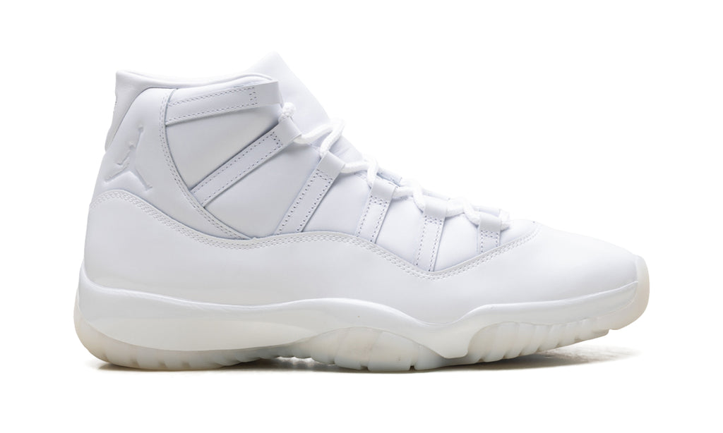 Air Jordan 11 Retro Sneakers - All White with Translucent Outsole
