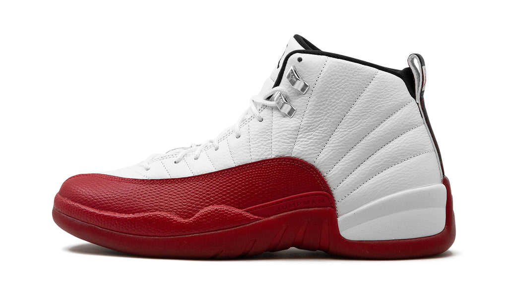 Air Jordan 12 Retro "Cherry" High-Top Sneakers - White & Red