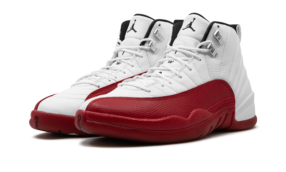 Air Jordan 12 Retro "Cherry" High-Top Sneakers - White & Red