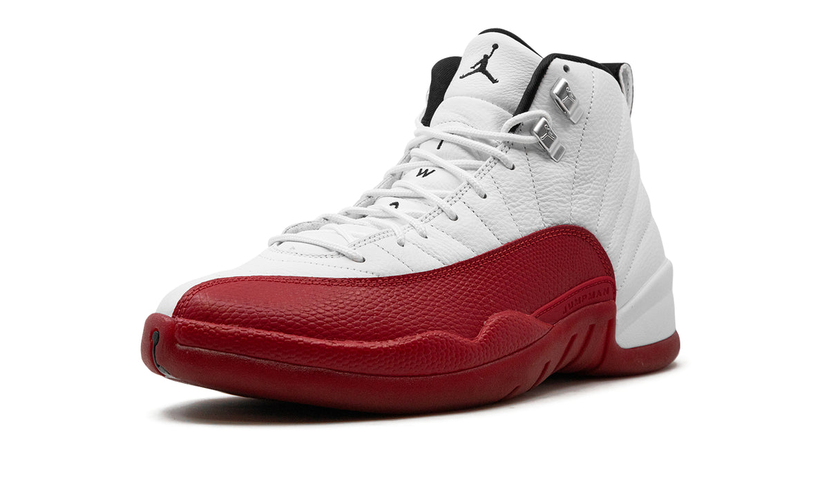 Air Jordan 12 Retro "Cherry" High-Top Sneakers - White & Red