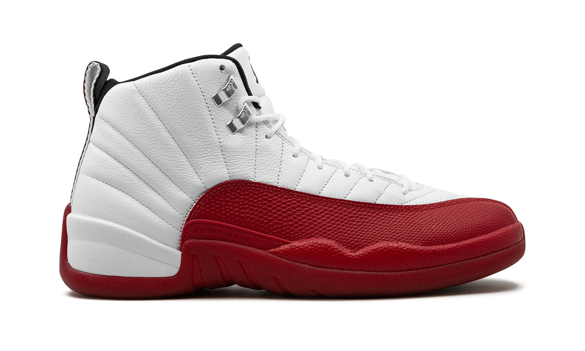 Air Jordan 12 Retro "Cherry" High-Top Sneakers - White & Red
