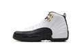 Air Jordan 12 Retro High-Top Sneakers - White and Black with Gold-Tone Eyelets