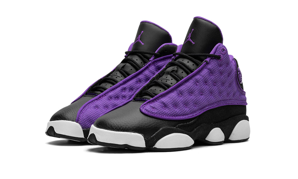 Air Jordan 13 Retro Sneakers - Purple & Black with White Sole Pods