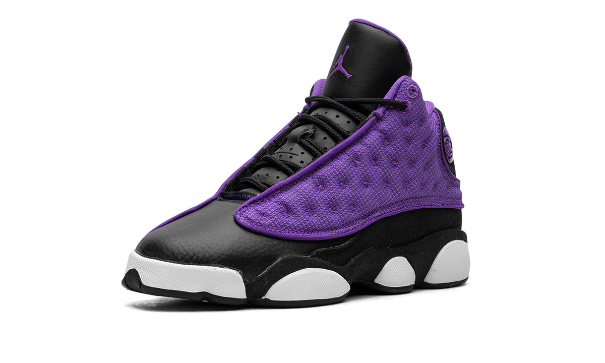 Air Jordan 13 Retro Sneakers - Purple & Black with White Sole Pods