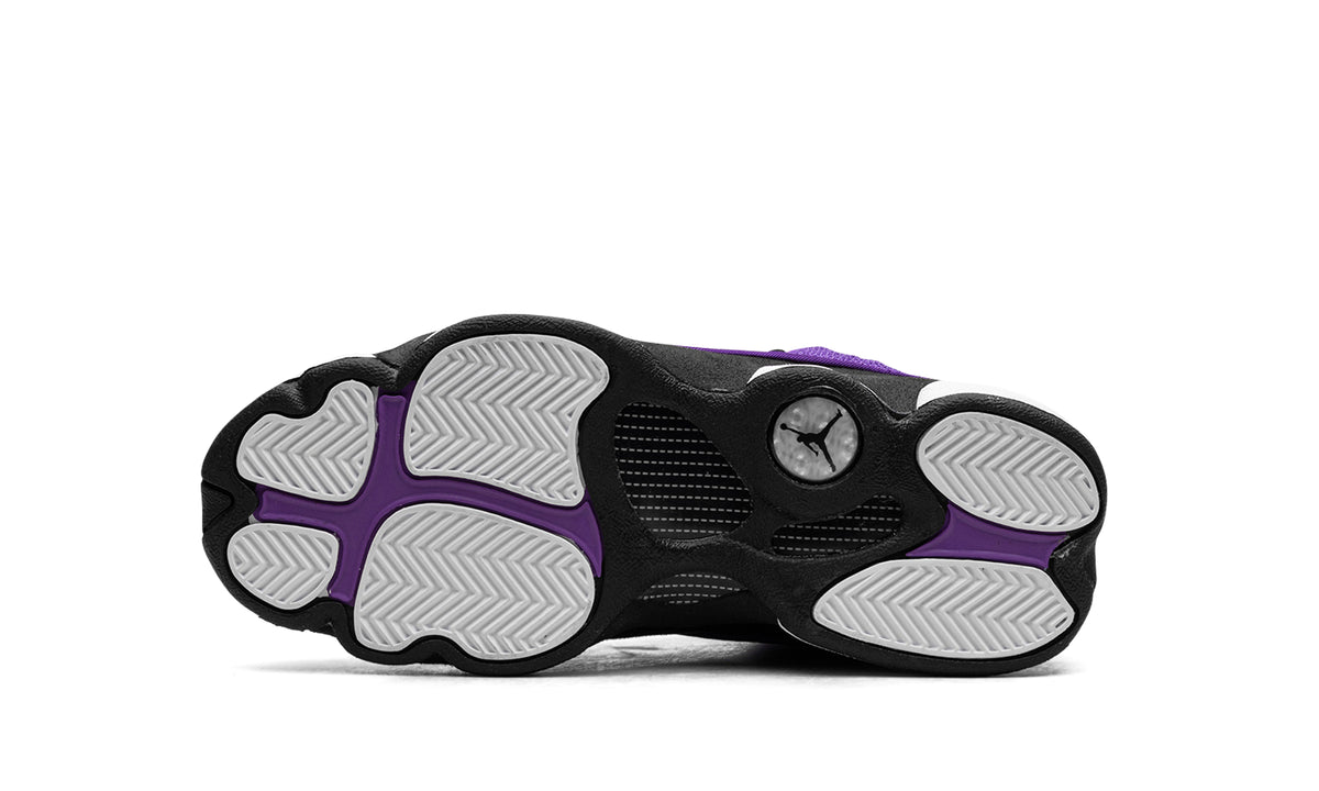 Air Jordan 13 Retro Sneakers - Purple & Black with White Sole Pods