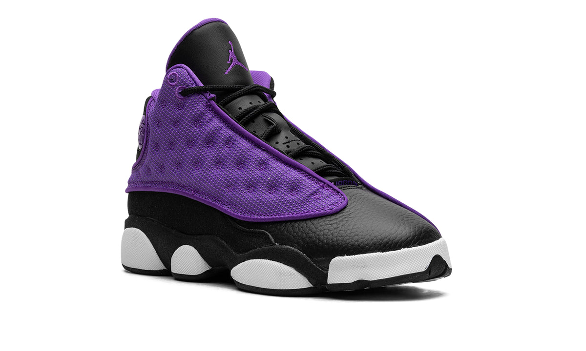 Air Jordan 13 Retro Sneakers - Purple & Black with White Sole Pods