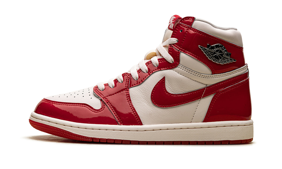 Air Jordan 1 High OG Sneakers - Glossy Red & Cream White