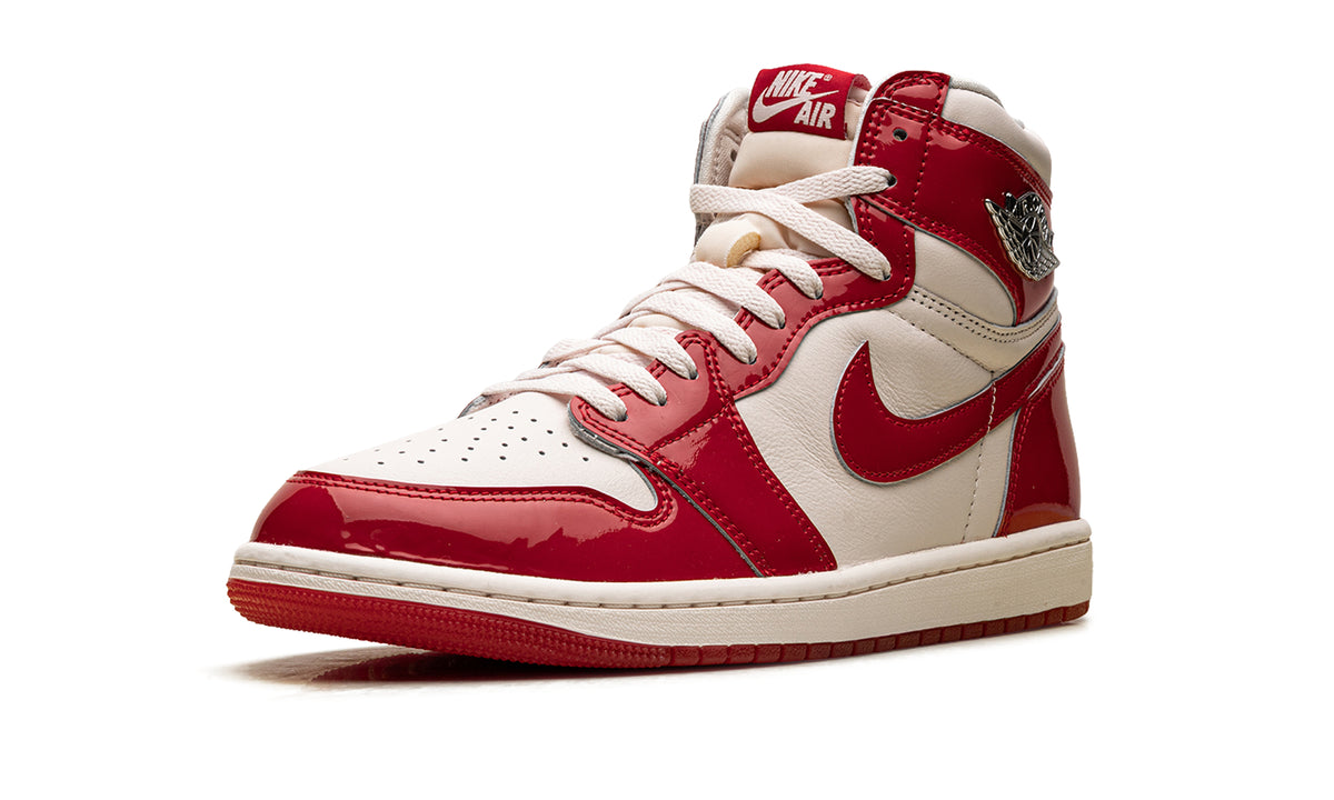 Air Jordan 1 High OG Sneakers - Glossy Red & Cream White